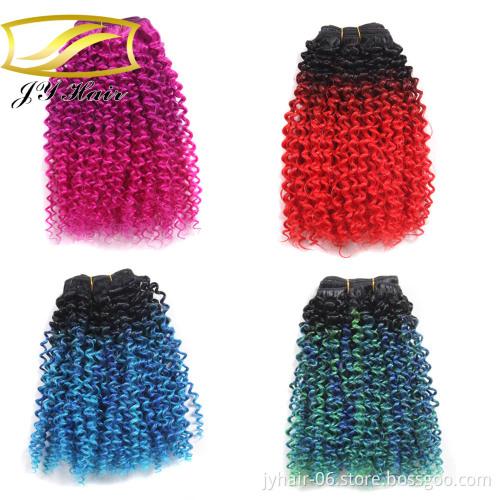 Sew in synthetic hair ombre hair weaves,two tone braiding synthetic hair,blonde white curly hair extensions